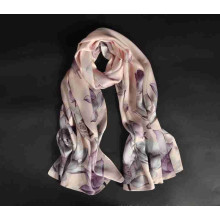 Nueva llegada whosale impresión digital mujeres sarga pañuelo de seda